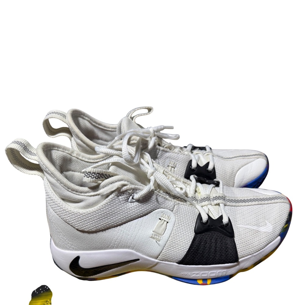 Nike PG 2 TS‎ Paul George White Multi Color Basketball Shoes Mens